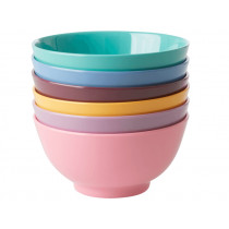 RICE 6 Melamine Bowls DANCE OUT Colors