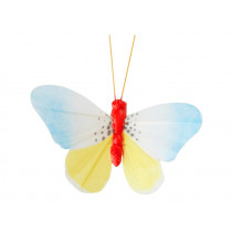 RICE Gift Decoration BUTTERFLY blue & yellow