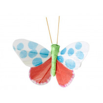 RICE Gift Decoration BUTTERFLY Spots blue