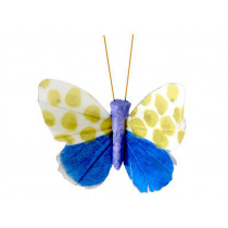 RICE Gift Decoration BUTTERFLY Spots yellow