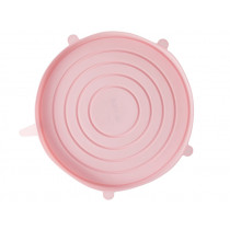 RICE Silicone Lid for Salad Bowl PINK
