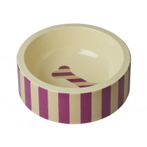 RICE Pet Food Bowl BONE striped