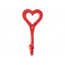 RICE Iron Wall Hook HEART red