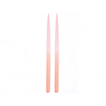 Rico Design 2 SPARKLING CANDLES Dip Dye orange-pink