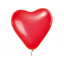 Rico Design 12 Balloons HEARTS red