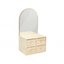 Rico Design Wooden CHEST OF DRAWERS with mirror