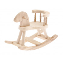 Rico Design Dollhouse wooden ROCKING HORSE