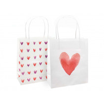 Rico Design 2 Gift Bags HEARTS aquarelle