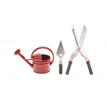 Rico Design Dolls House WATERING CAN & GARDEN TOOLS (Set of 3)