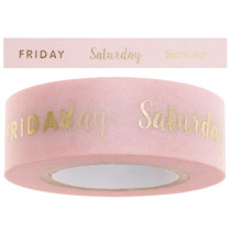 Rico Design Washi Tape WEEKDAYS pink