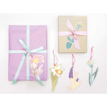 Rico Design 5 Large Gift Tags FLOWERS