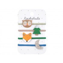 Rockahula 4 Hair Ties FOREST FRIENDS
