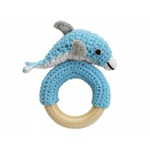 Sindibaba Rattle Ring DOLPHIN BLUE