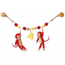 Sindibaba stroller chain red monkeys bananas