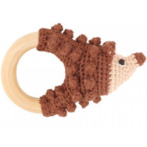 Sindibaba Rattle Ring LITTLE HEDGEHOG brown