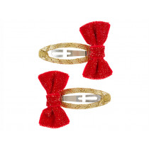 Souza 2 Bow Hair Clips MICHELA red