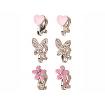 Souza Clip On Earring Set PASCALLE silver & pink