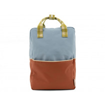 Sticky Lemon Backpack COLOUR BLOCK Blueberry & Willow Brown