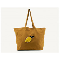 Sticky Lemon XL Shopper Tote Bag ENVELOPE khaki green