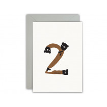 Ted & Tone Greeting Card Happy 2nd Birthday