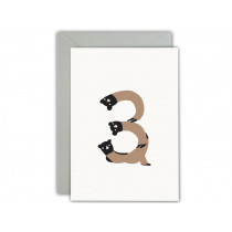 Ted & Tone Greeting Card Happy 3rd Birthday