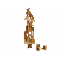 Wooden Story Stacking Tower NATURAL
