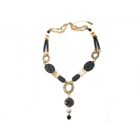 FIVA necklace (Agat, Swarovski, Murano, Horn)