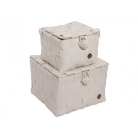 Handed By Set of 2 Storage Baskets WHITE