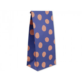 Ava & Yves 6 Gift Bags blue with DOTS rose