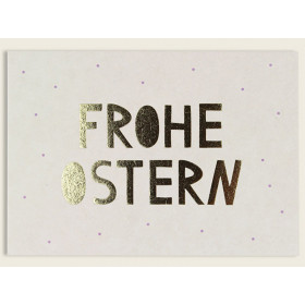 Ava & Yves Postcard with GOLD FOIL "Frohe Ostern"