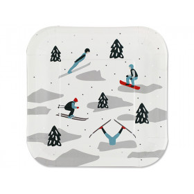 Ava & Yves 8 Paper Plates SKI