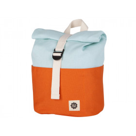 Blafre Backpack ROLLTOP orange / light blue 1-4 years