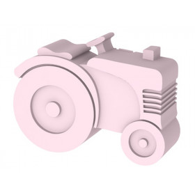 Blafre lunchbox tractor light pink