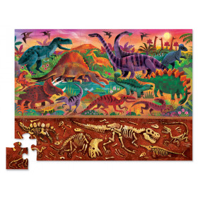Crocodile Creek Floor Puzzle ABOVE & BELOW Dinosaur World (48 Pcs)
