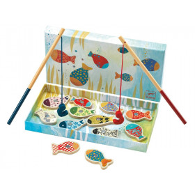 Enchanted fishing game with magnetic rods by Djeco