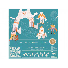 Djeco Craft Kit COLOR. ASSEMBLE. PLAY Monster Team