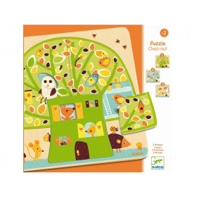 Djeco Wooden Puzzle with 3 Layers TREE HOUSE