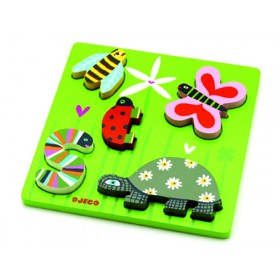 Wooden puzzle Tiny Creatures by Djeco