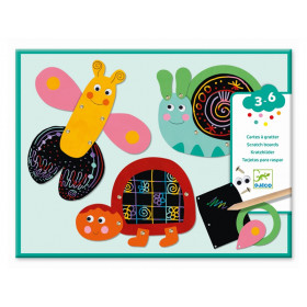 Djeco Scratch Boards FUNNY ANIMALS