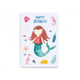 Frau Ottilie Postcard HAPPY BIRTHDAY Mermaid
