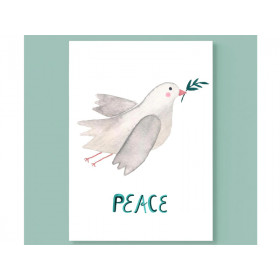 Frau Ottilie Postcard PEACE peace dove