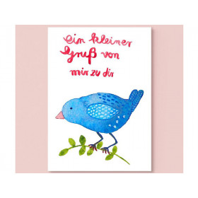 Frau Ottilie Postcard BIRD GREETING