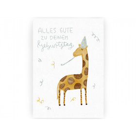 Hej Hanni Postcard GIRAFFE Alles Gute