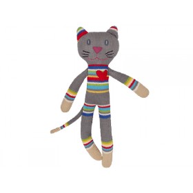 Hickups knitted cat grey