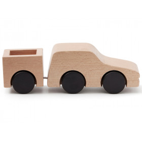 Kids Concept Car with Trailer nature wood