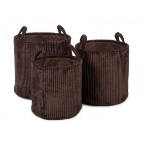 KidsDepot Set of 3 Storage Baskets EBBY brown