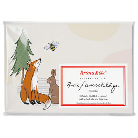 krima & isa Envelope Set ANIMALS OF THE WOOD