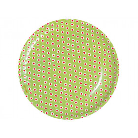 krima & isa paper plates dots green
