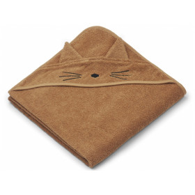 LIEWOOD Hooded Towel AUGUSTA Cat Almond