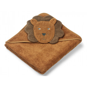 LIEWOOD Hooded Junior Towel AUGUSTA Lion golden caramel 